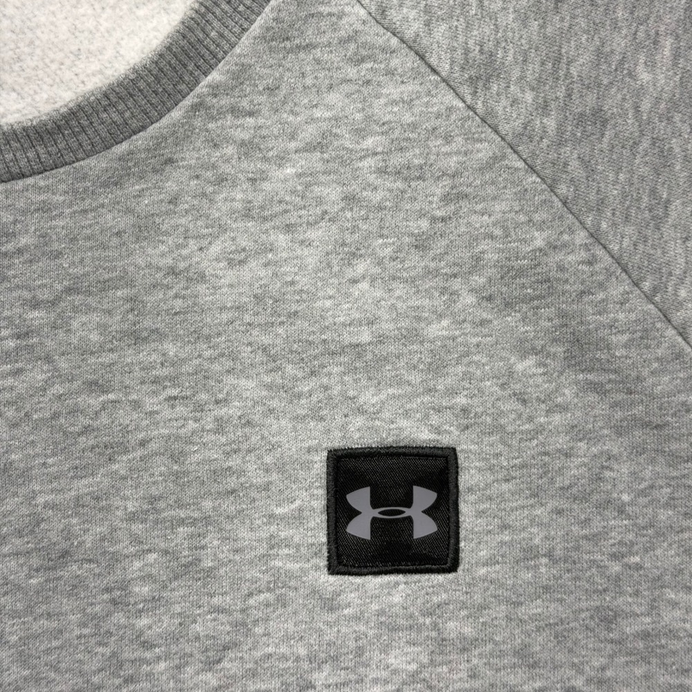 Under Armour Mens Rival Fleece‎ Sweatshirt Gray Crewneck XL 1320738 Pullover - Picture 3 of 10